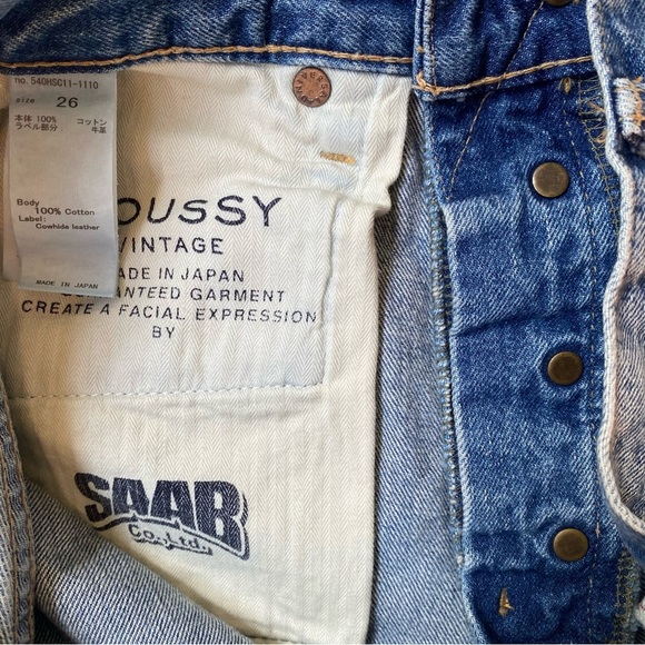 MOUSSY Waipio Wide Straight Jeans, Japanese Denim, Sz 26 - Picture 11 of 13